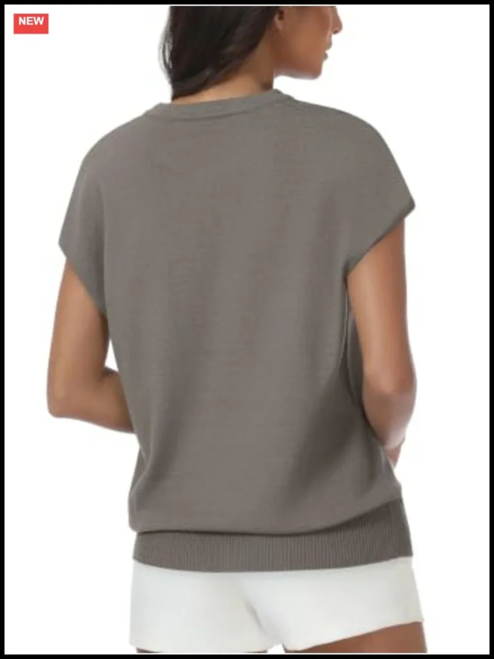 Short Sleeve Cap Sleeve Pullover Sweater Top Soft Lightweight Casual Summer